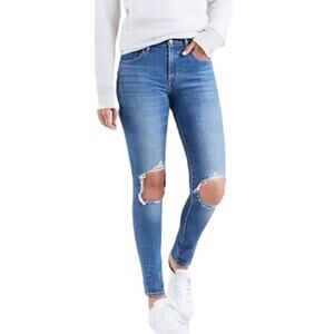 Levi’s 721 Ripped Knee High Rise Skinny Jeans